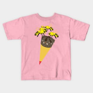 Ice Cream and Bees Kids T-Shirt